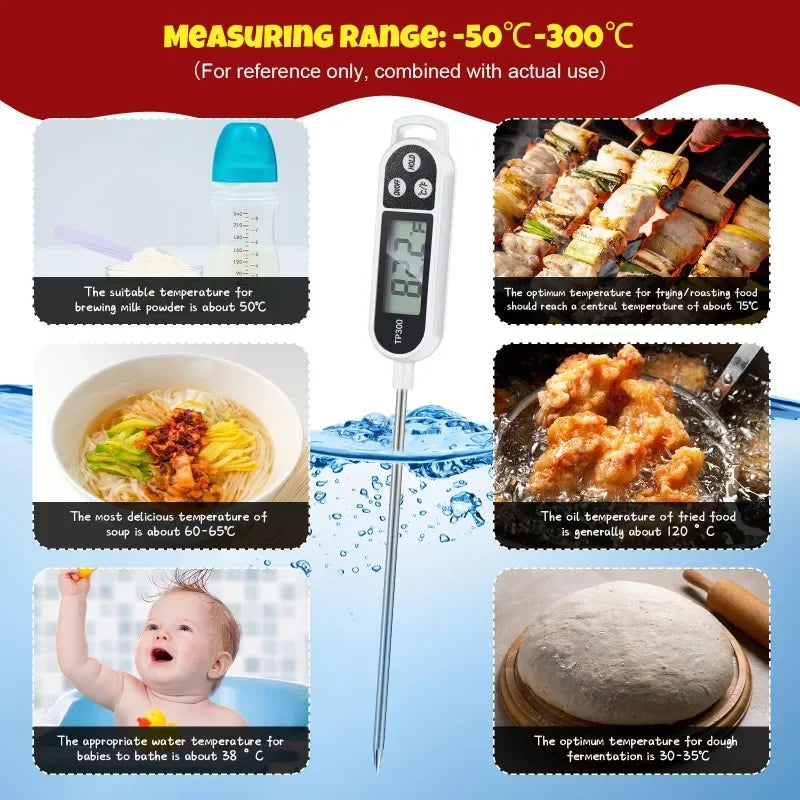 Digital Food Thermometer with Probe – Electronic Kitchen Thermometer