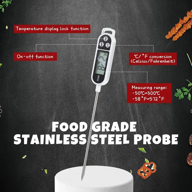 Digital Food Thermometer with Probe – Electronic Kitchen Thermometer