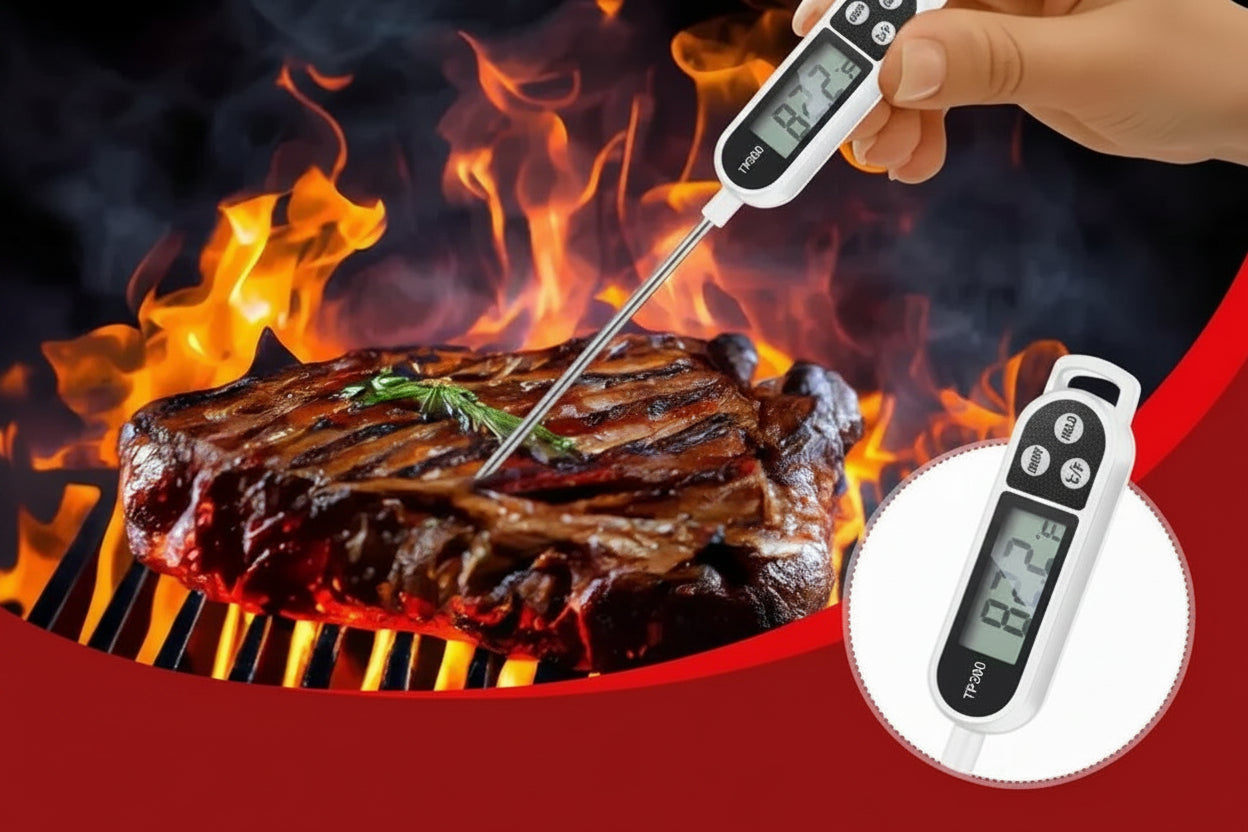 Digital Food Thermometer with Probe – Electronic Kitchen Thermometer