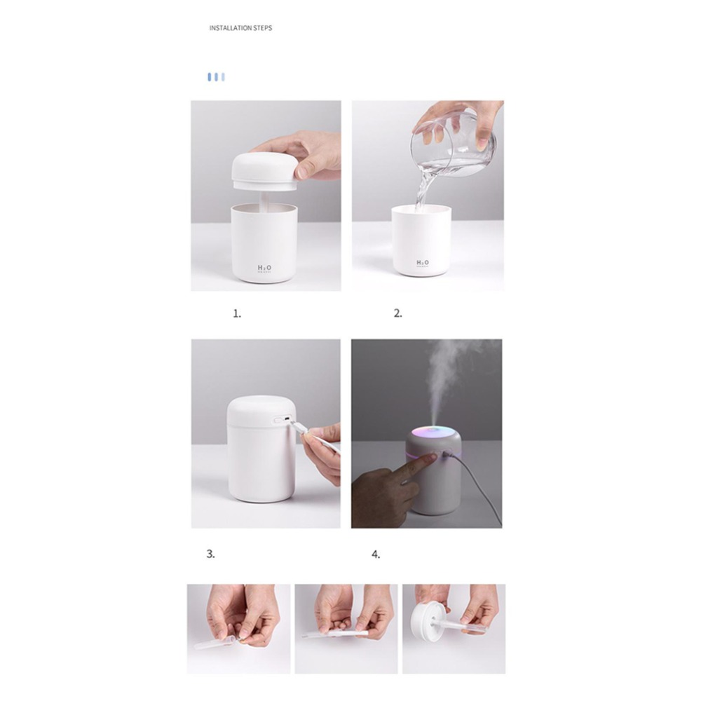 Draagbare Luchtbevochtiger Aroma Essentiële Olie Diffuser voor Auto en Thuis